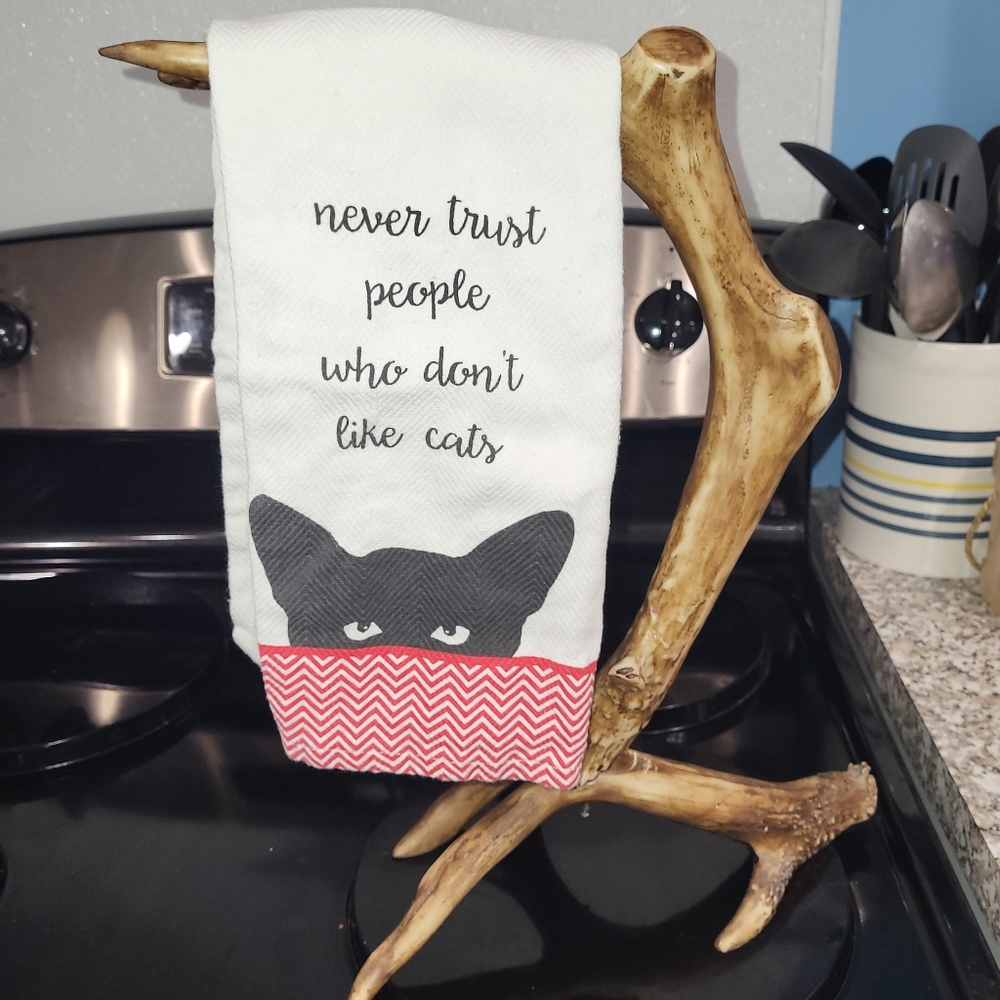 Homemade towel rack